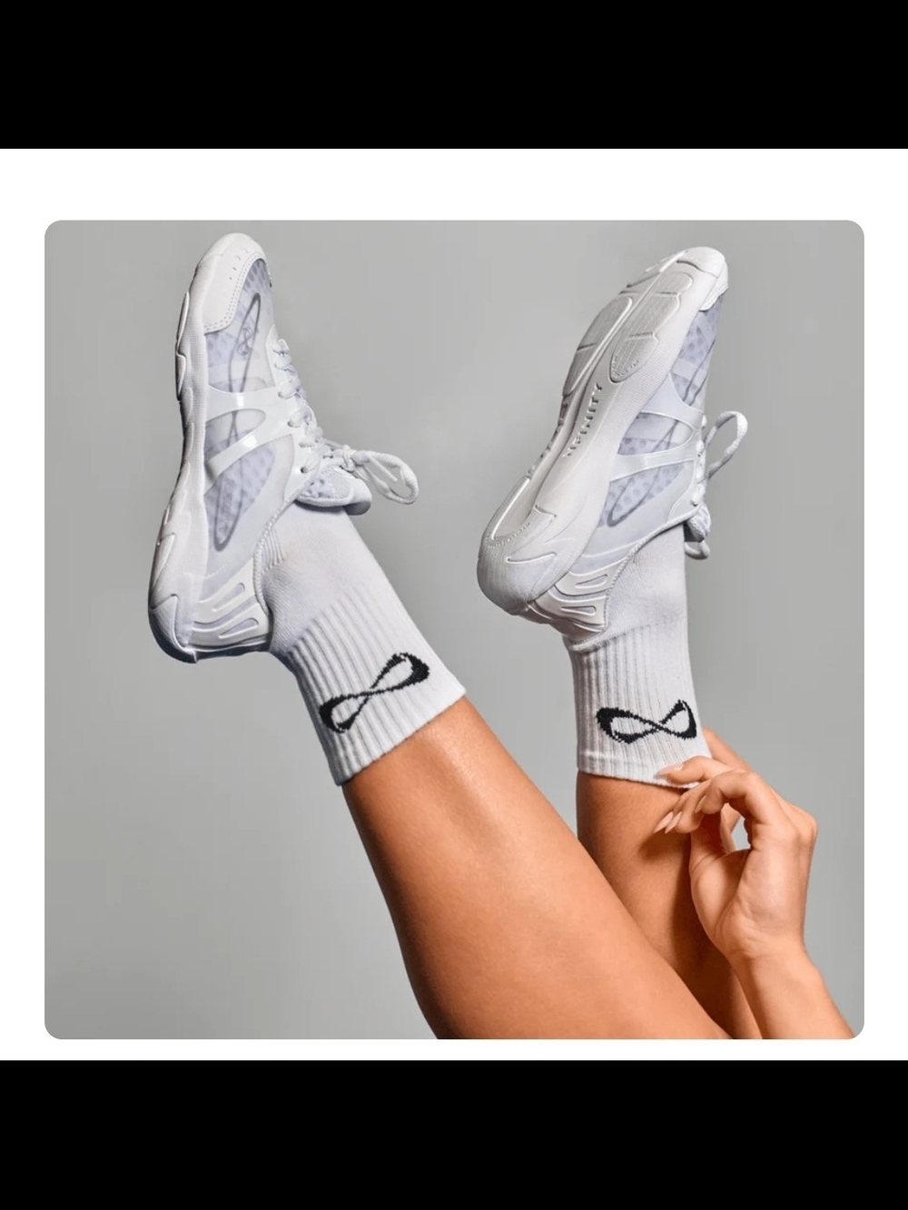 NFINITY Vengeance Cheer Women's White Athletic Lace-Up Sneakers Size 8 - NEW